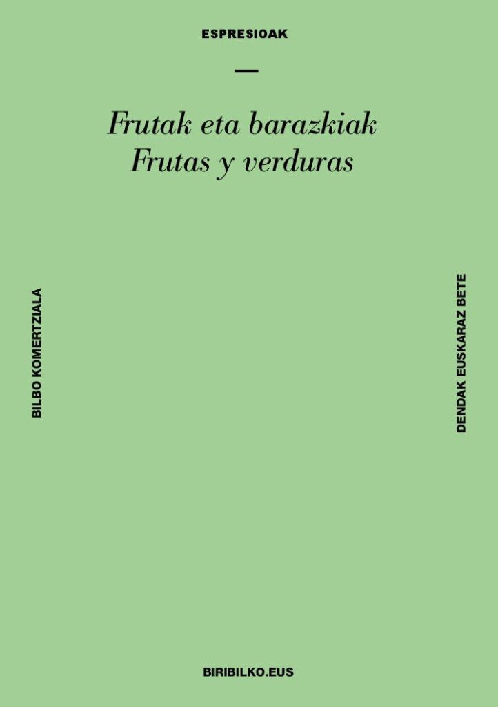 Vocabulario del sector de frutas y verduras (es-eu)