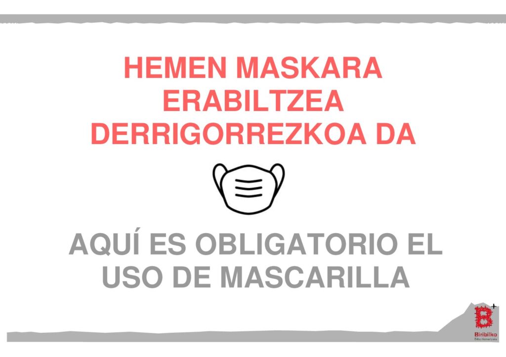 Aquí es obligatorio el uso de mascarilla