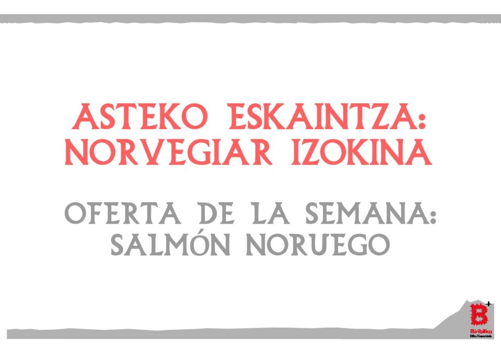 Oferta de la semana: salmón noruego