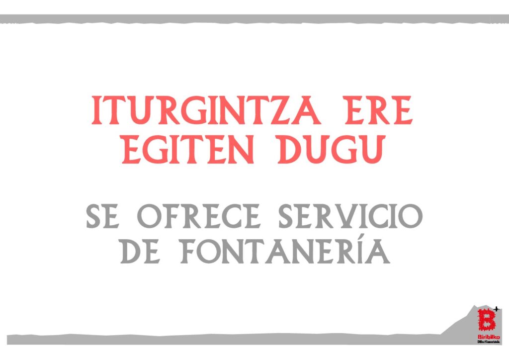 Iturgintza ere egiten dugu