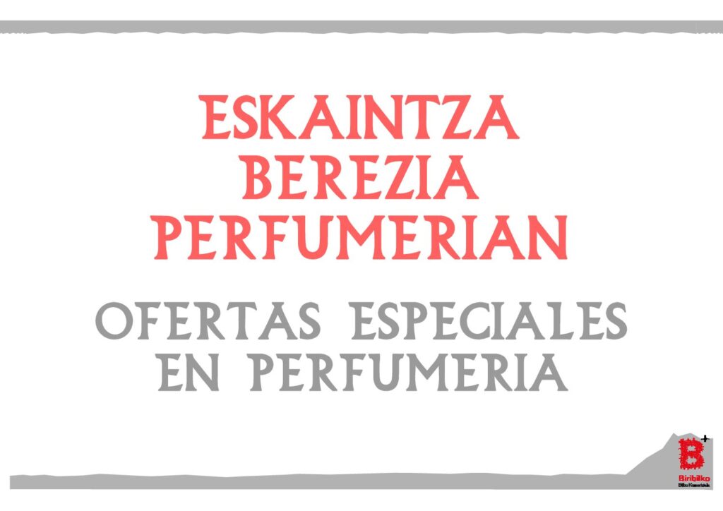 Eskaintza berezia perfumerian