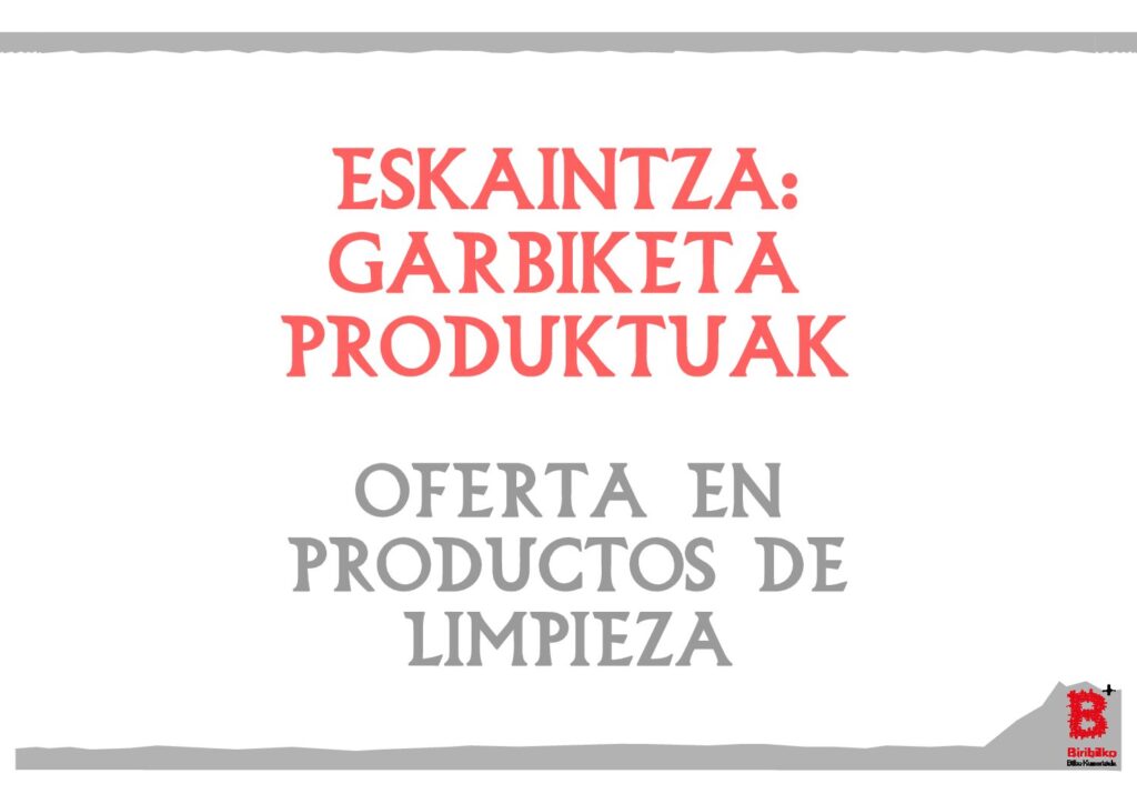 Oferta en productos de limpieza