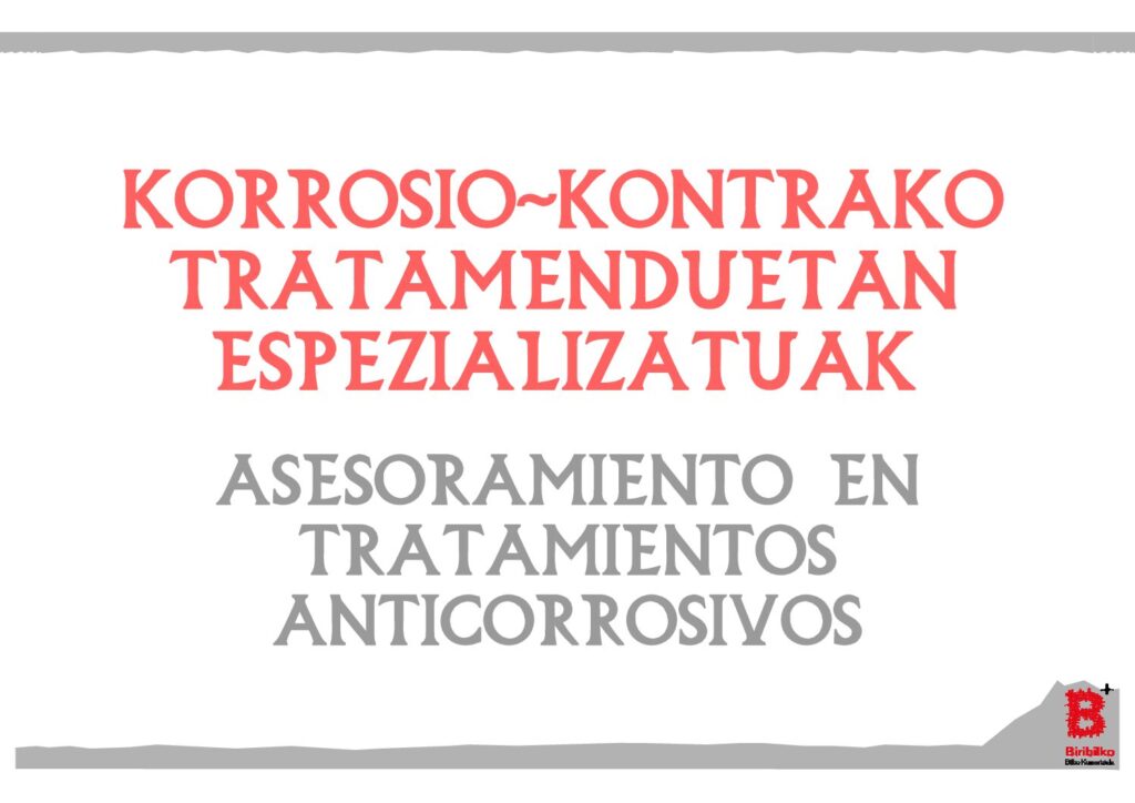 Korrosio-kontrako tratamenduetan espezializatuak