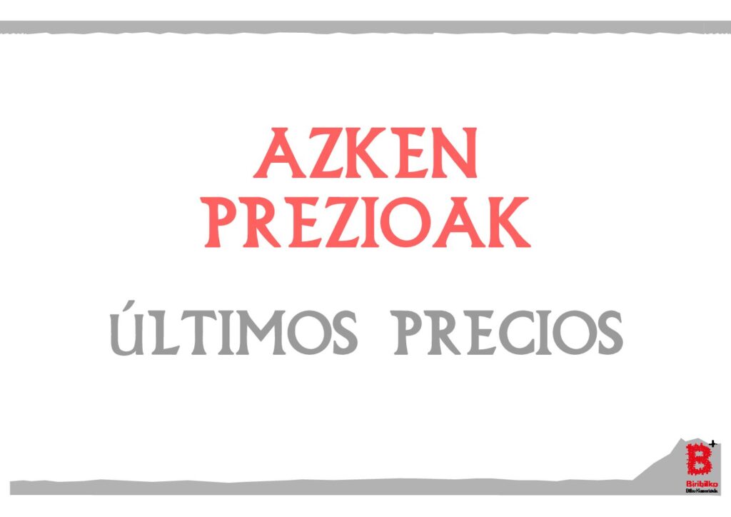 Azken prezioak