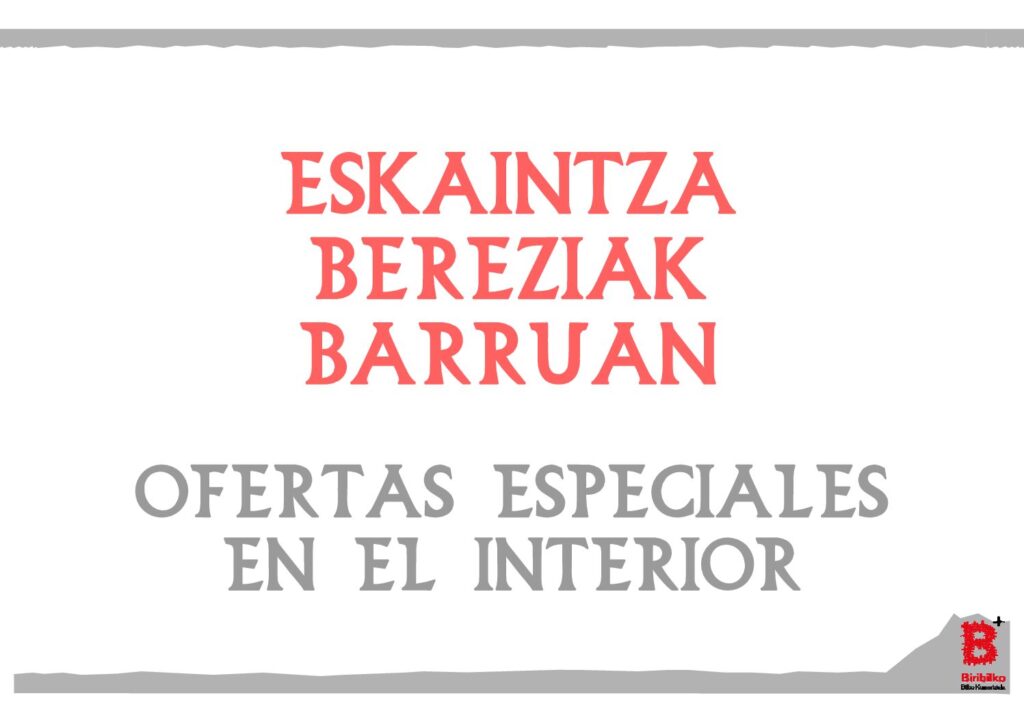 Ofertas especiales en el interior