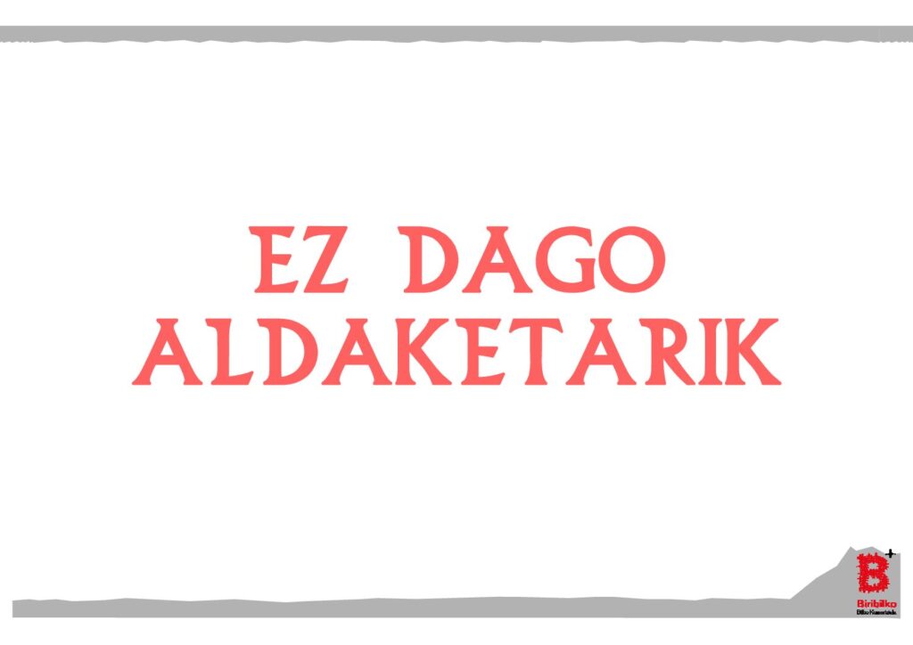 Ez dago aldaketarik (eus)