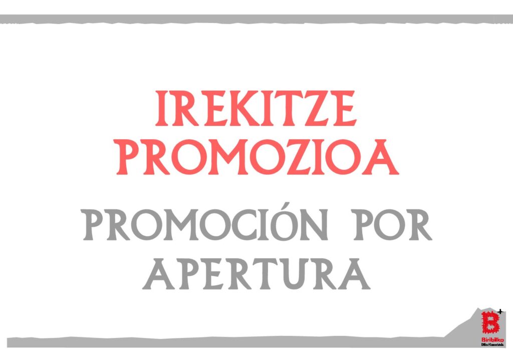 Promoción por apertura