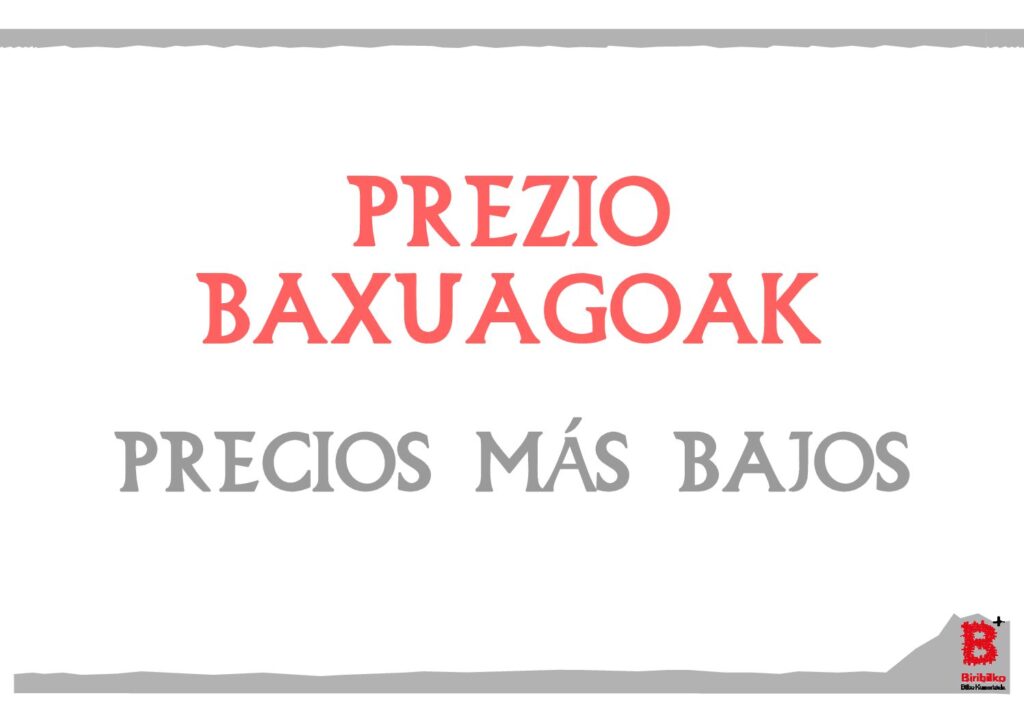 Prezio baxuagoak