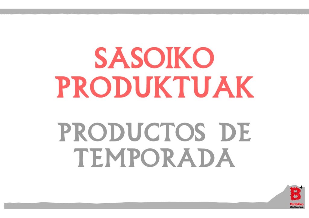 Sasoiko produktuak