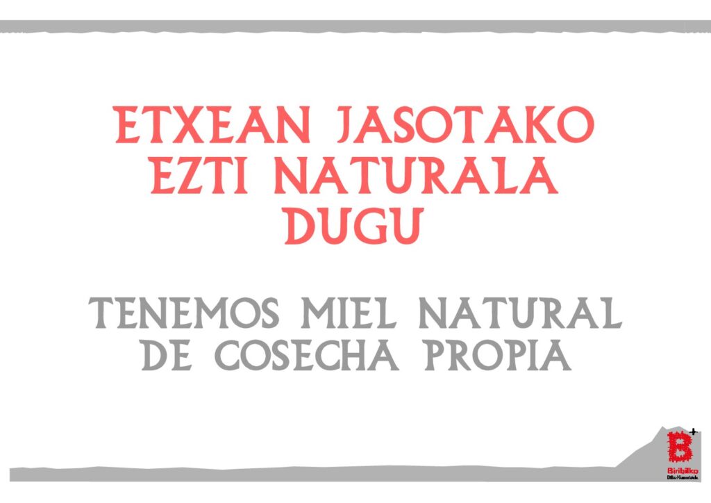 Etxean jasotako ezti naturala dugu