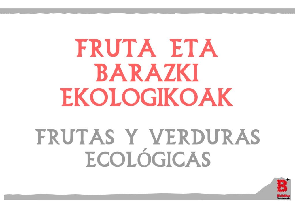 Fruta eta barazki ekologikoak