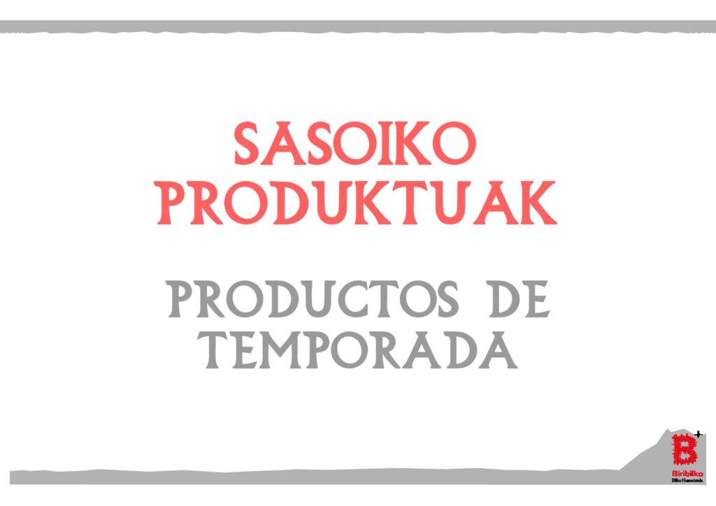 Sasoiko produktuak