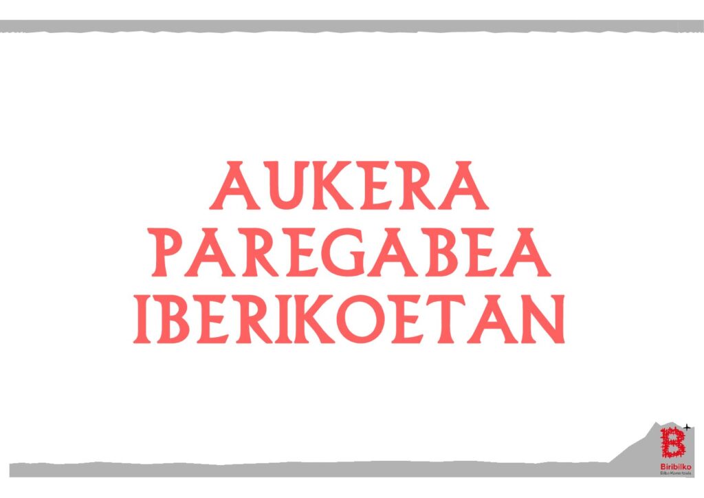 Aukera paregabea iberikoetan (eus)