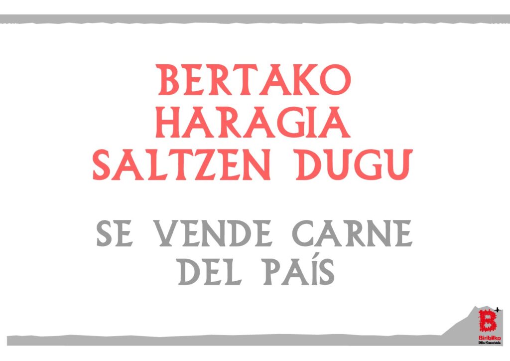 Bertako haragia saltzen dugu