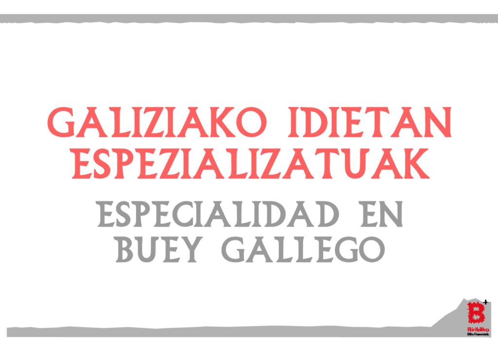 Especialidad en buey gallego