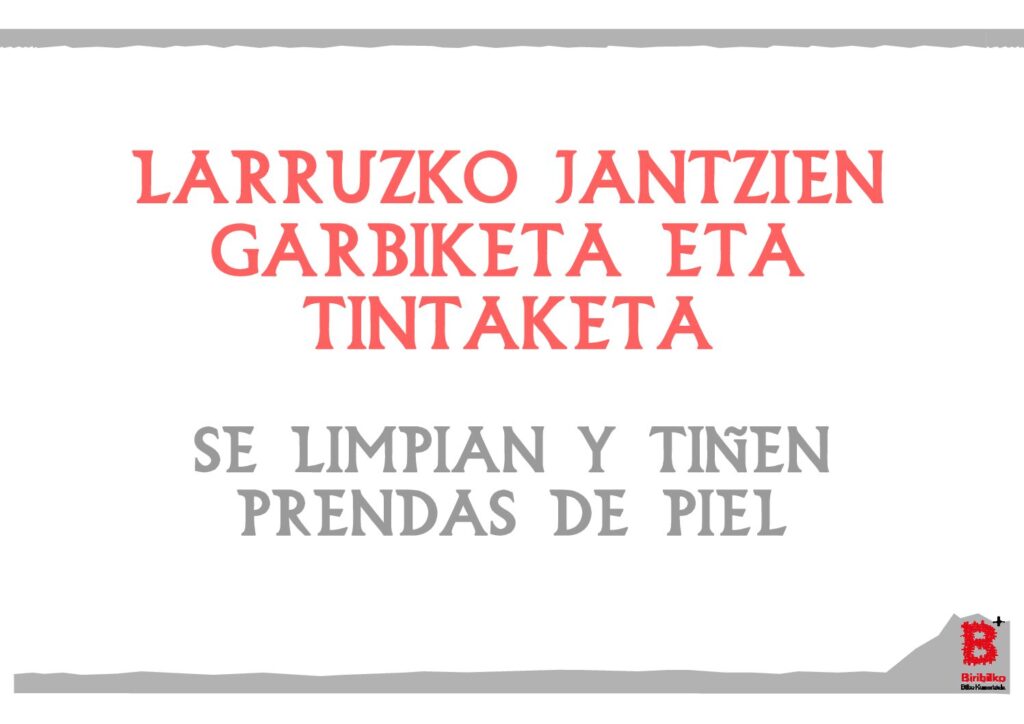 Larruzko jantzien garbiketa eta tintaketa