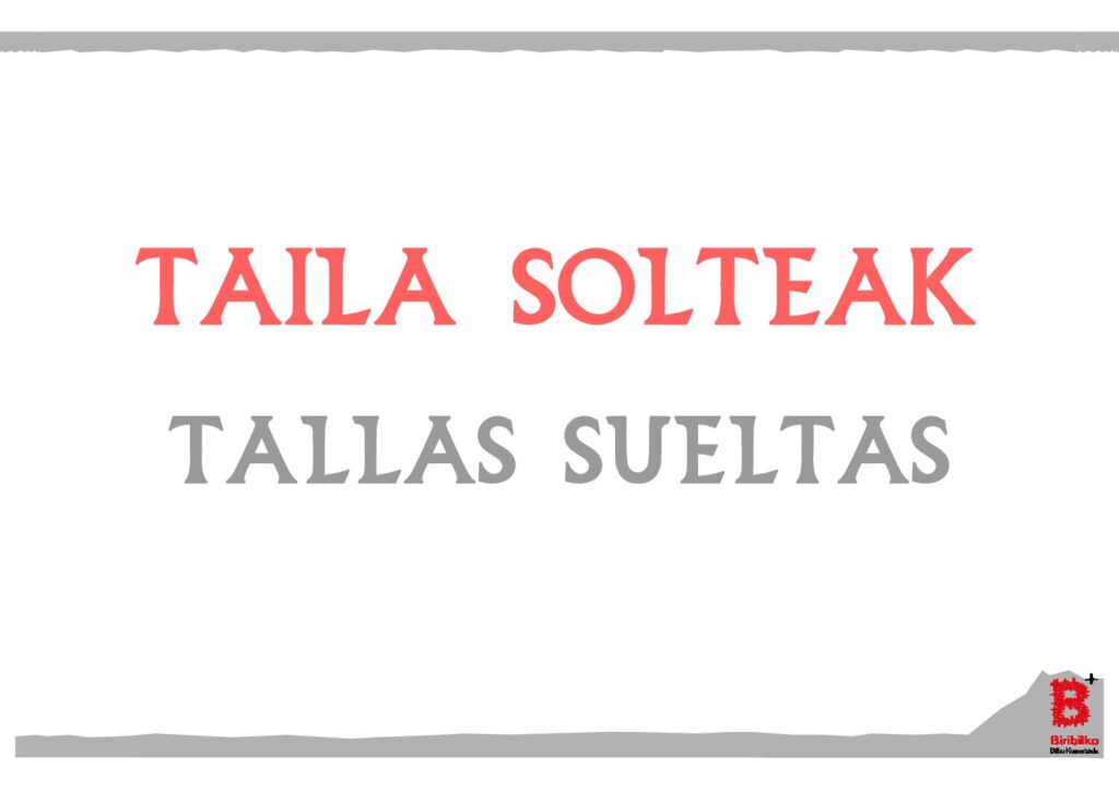 Tallas sueltas