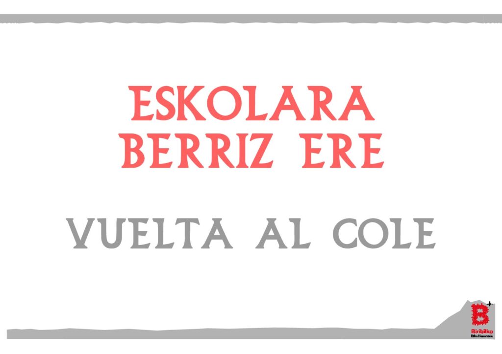 Eskolara berriz ere