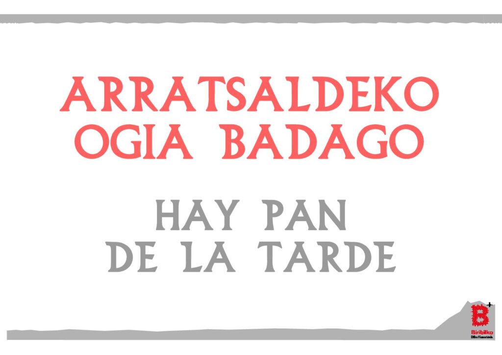 Arratsaldeko ogia badago