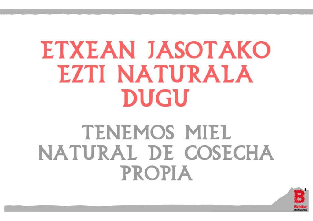 Etxean jasotako ezti naturala dugu