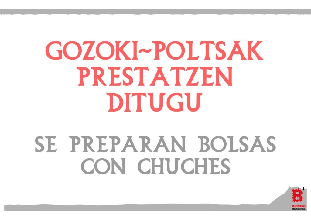 Gozoki-poltsak prestatzen ditugu