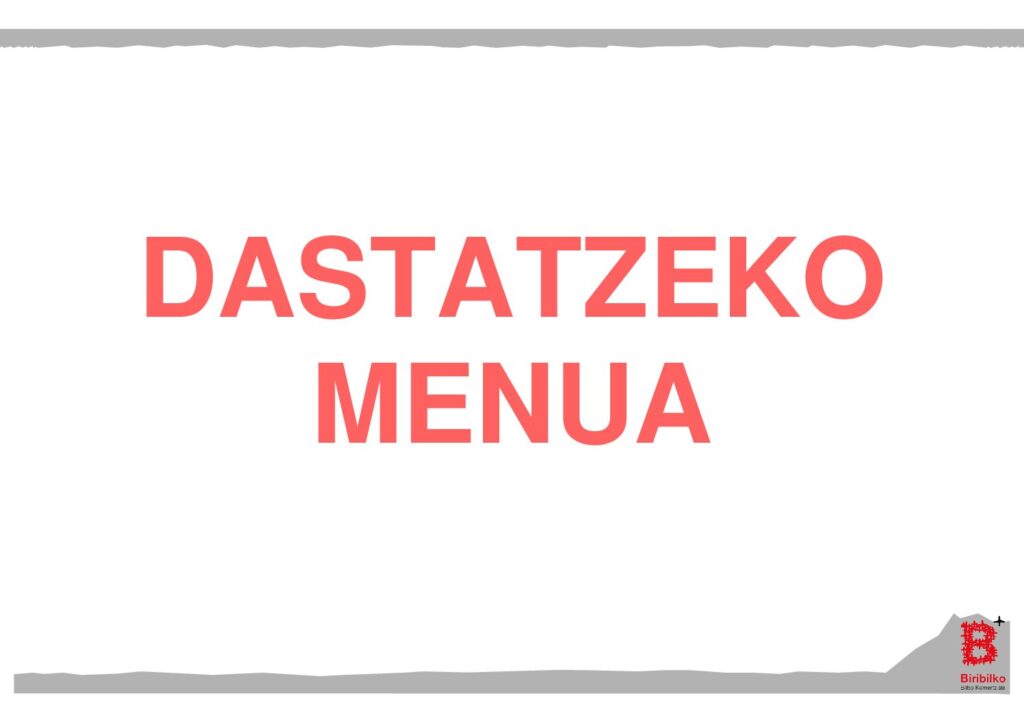 DASTATZEKO MENUA (eus)