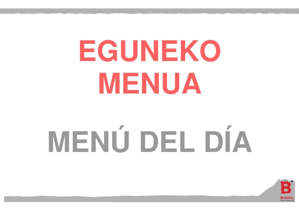 EGUNEKO MENUA