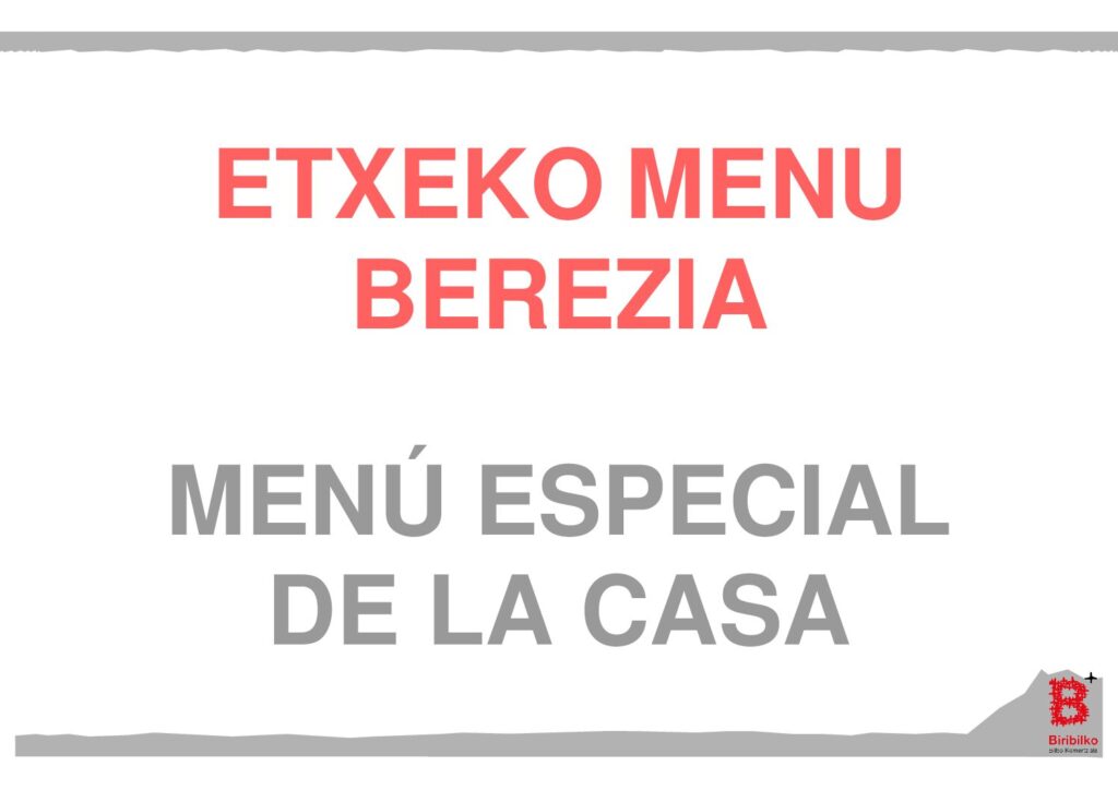 ETXEKO MENU BEREZIA