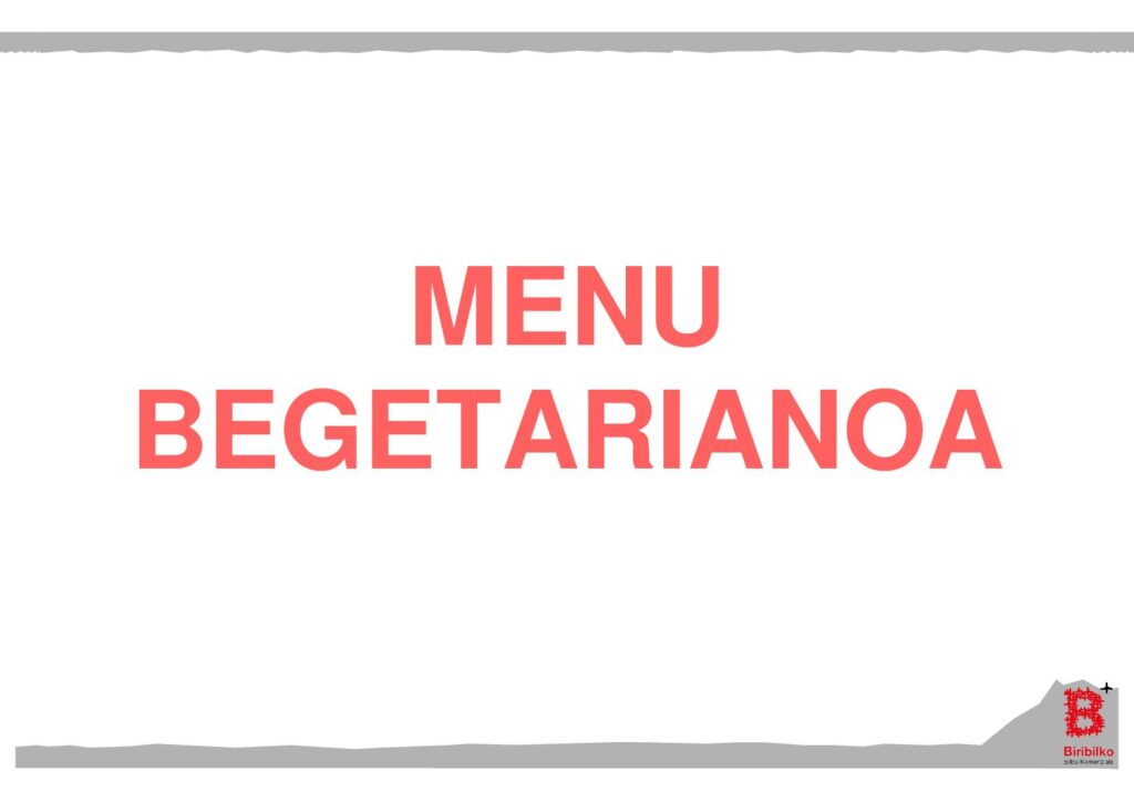 MENU BEGETARIANOA (eus)